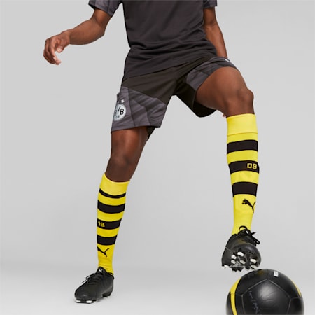 Borussia Dortmund Football Training Shorts, PUMA Black-PUMA Silver, small