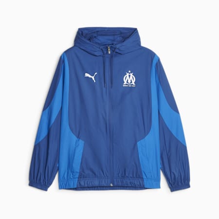 Przedmeczowa kurtka piłkarska Olympique de Marseille, PUMA Team Royal-Clyde Royal, small