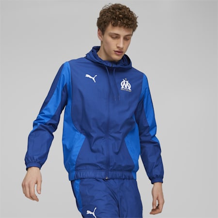 Chaqueta de fútbol OM prepartido, PUMA Team Royal-Clyde Royal, small