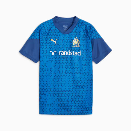 Olympique de Marseille Football Youth Training Jersey, Clyde Royal-PUMA Team Royal-Sun Glitter, small