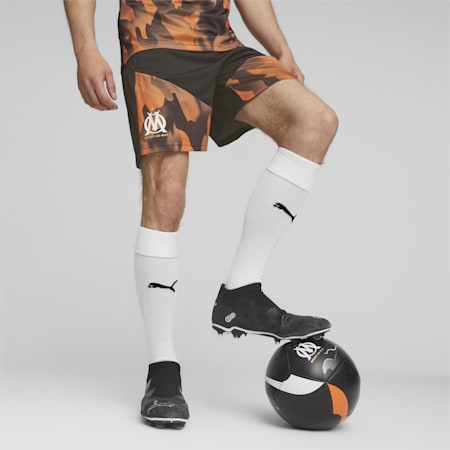 Shorts OM de training de fútbol, PUMA Black-Rickie Orange, small