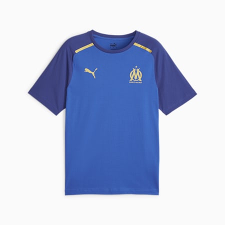 Olympique de Marseille Football Casuals T-Shirt, PUMA Team Royal-Clyde Royal, small