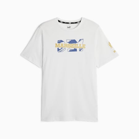T-shirt à imprimé FtblCore Olympique de Marseille, Feather Gray-Clyde Royal, small