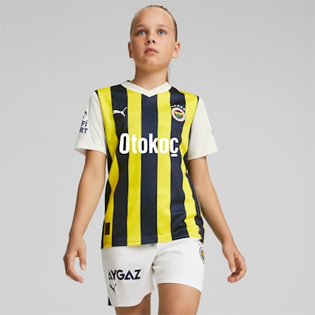 Maglia gara Home Fenerbahçe S.K. 23/24 da ragazzi, Medieval Blue-Blazing Yellow-PUMA White, small