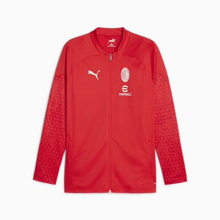 AC Milan Football Training Jacket, For All Time Red-Feather Gray, small