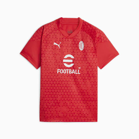 Młodzieżowa piłkarska koszulka treningowa AC Milan, For All Time Red-Feather Gray, small