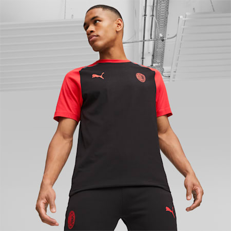 Camiseta de fútbol AC Milan Casuals, PUMA Black-For All Time Red, small