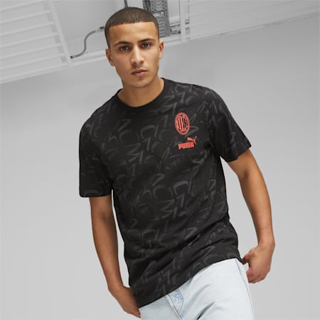 AC Milan FtblCore Tee, PUMA Black-For All Time Red, small
