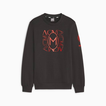 AC Milan FtblCore Sweatshirt Teenager, PUMA Black-For All Time Red, small