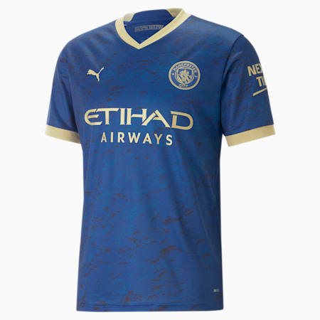 Manchester City Chinese New Year Jersey, Blazing Blue-Puma Team Gold, small