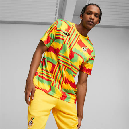 חולצת FtblCulture גאנה לגברים, Pelé Yellow, small-DFA
