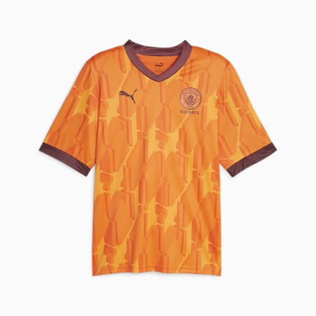 Camiseta Manchester City de e-sports, Aubergine-Orange Popsicle, small