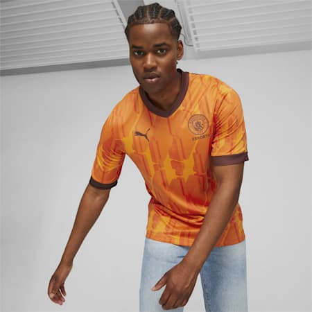 Koszulka e-sportowa Manchester City, Aubergine-Orange Popsicle, small