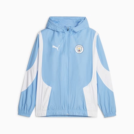 Manchester City Men's Prematch Anthem Jacket, Team Light Blue-PUMA White, small