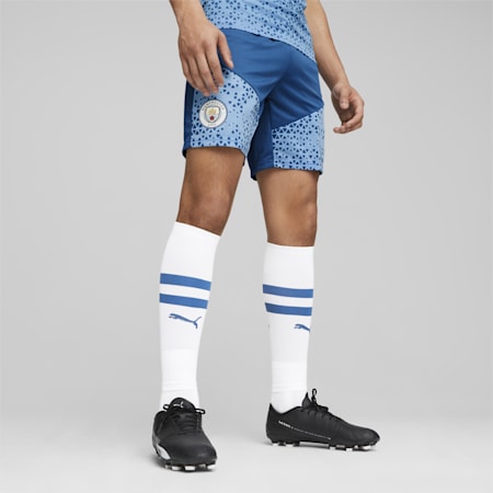 Manchester City Men's Soccer Training Shorts, Lake Blue-Team Light Blue, small
