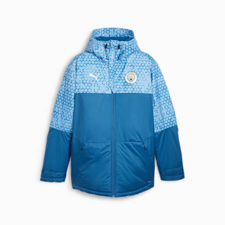 Manchester City Graphic voetbal winterjack, Lake Blue-Team Light Blue, small