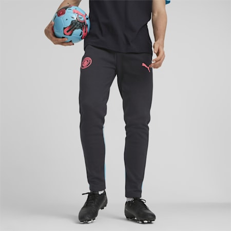 Piłkarskie spodnie dresowe Manchester City Casuals, Dark Navy-Hero Blue, small