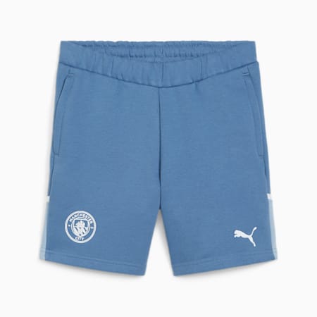 Shorts de fútbol juveniles Manchester City Casuals, Deep Dive-Blue Wash, small
