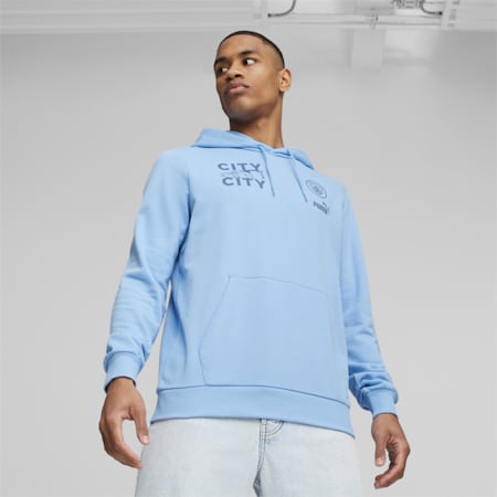 Manchester City FtblCore Hoodie, Team Light Blue-PUMA White, small