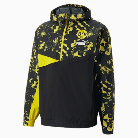 Borussia Dortmund Hoodie mit Grafik Männer, PUMA Black-Cyber Yellow, small