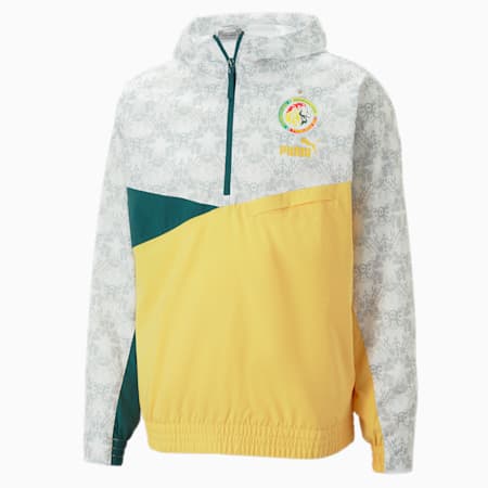 Senegal Hoodie mit Grafik Herren, PUMA White-Mustard Seed, small