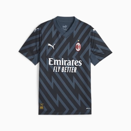 AC Milan Goalkeeper Short Sleeve Jersey Youth, Dark Night, small