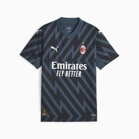 Maillot de gardien de but à manches courtes AC Milan Enfant et Adolescent, Dark Night, small