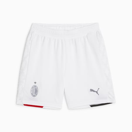 Shorts de fútbol juveniles AC Milan, PUMA White-Feather Gray, small