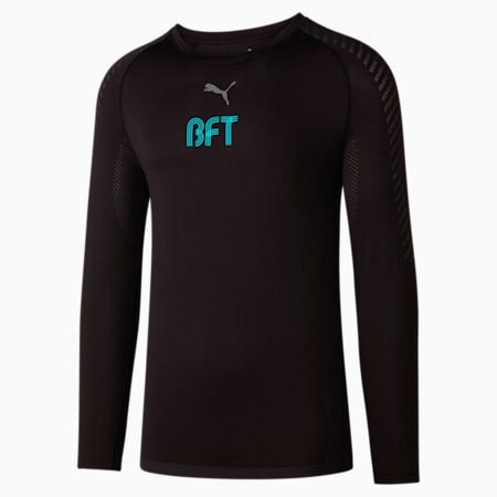 PUMA x BFT Men's Long Sleeve Training Tee, Puma Black-BFT, small-AUS