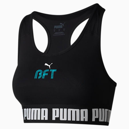 PUMA x BFT Mid Impact Training Bra, Puma Black-BFT, small-AUS