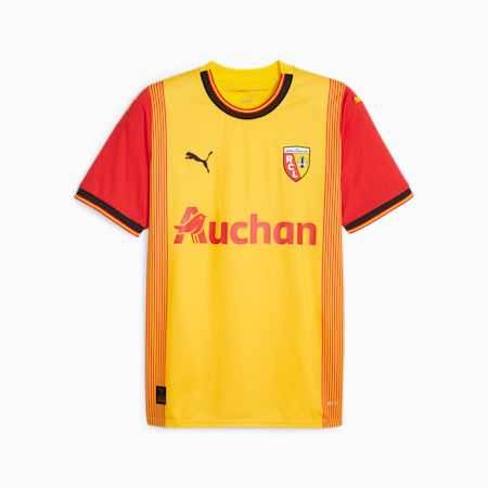 Męska koszulka domowa RC Lens 23/24, Pelé Yellow-PUMA Red, small