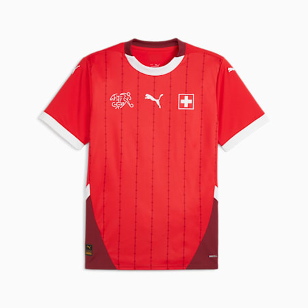Camiseta de local de Suiza 2024 de fútbol para hombre, PUMA Red-Team Regal Red, small