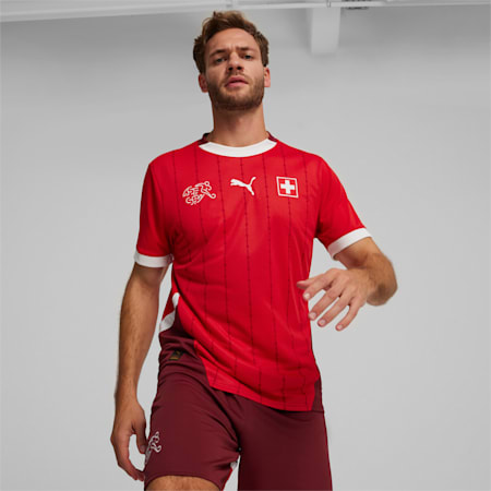 เสื้อฟุตบอลชายทีมชาติสวิตเซอร์แลนด์ 2024 ทืมเหย้า, PUMA Red-Team Regal Red, small-THA