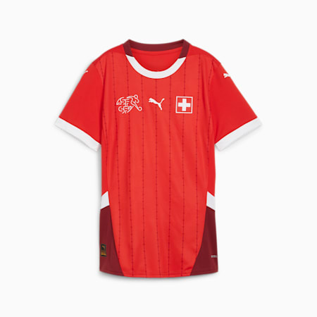 Schweiz 2024 Fußball Heimtrikot Damen, PUMA Red-Team Regal Red, small