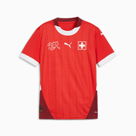Maglia da calcio in jersey gara Home Svizzera 2024 da ragazzi, PUMA Red-Team Regal Red, small