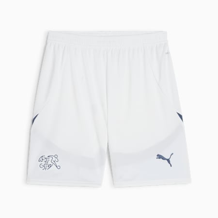 Shorts de fútbol réplica para hombre de Suiza, PUMA White-Icy Blue, small