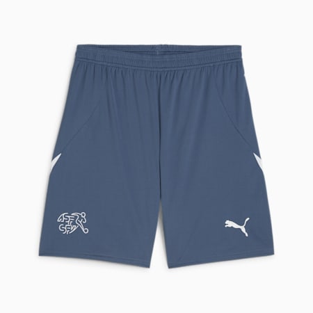Shorts de fútbol réplica para hombre de Suiza, Inky Blue-PUMA White, small