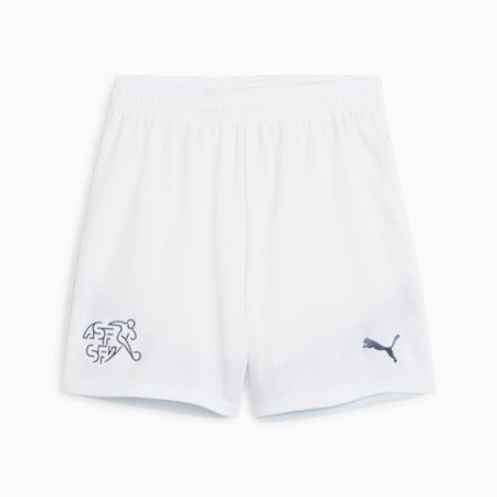 Schweiz Replica-Fußballshorts Teenager, PUMA White-Icy Blue, small