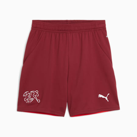 Shorts da calcio Svizzera replica da ragazzi, Team Regal Red-PUMA Red, small