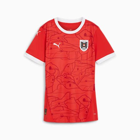 Damska, domowa koszulka reprezentacji Austrii w piłce nożnej 2024, PUMA Red-Chili Pepper, small