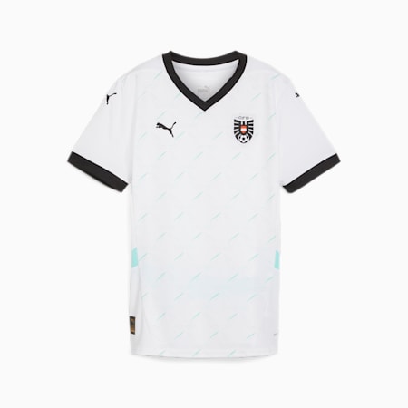 Camiseta de fútbol para mujer de Austria 2024 (visitante), PUMA White-Electric Peppermint, small