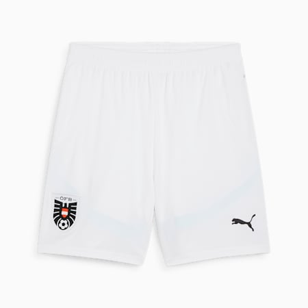 Austria Replica Men's Football Shorts, PUMA White-Electric Peppermint, small