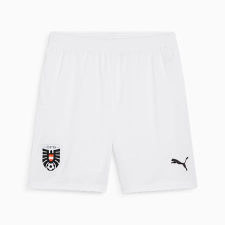 Shorts da calcio Austria replica da uomo, PUMA White-PUMA Black, small
