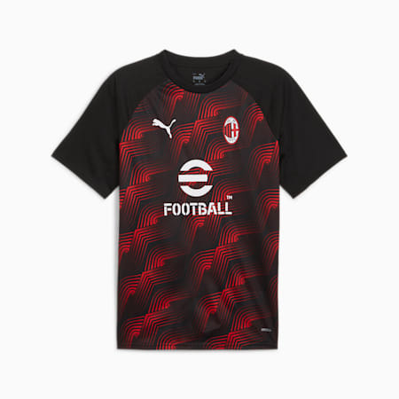 Przedmeczowa koszulka piłkarska AC Milan, PUMA Black-For All Time Red, small