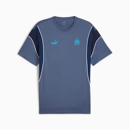 T-shirt FtblArchive Olympique de Marseille, Inky Blue-Persian Blue, small