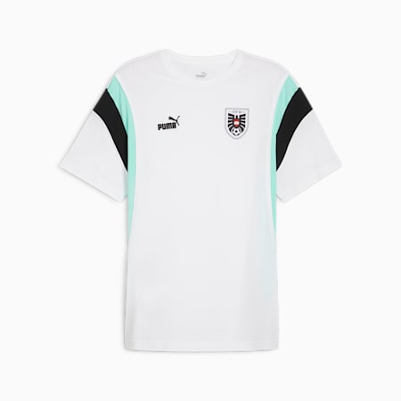 Austria FtbLArchive T-shirt voor heren, PUMA White-PUMA Black, small
