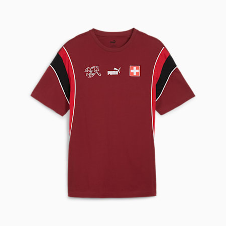 Switzerland FtbLArchive T-shirt voor heren, Team Regal Red-Fast Red, small