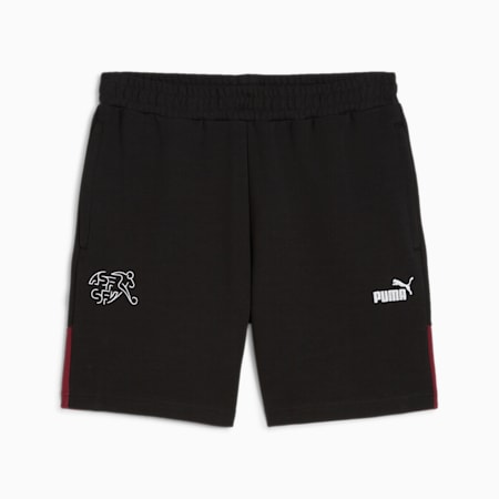 Switzerland FtblArchive Men's Shorts, PUMA Black-Team Regal Red, small