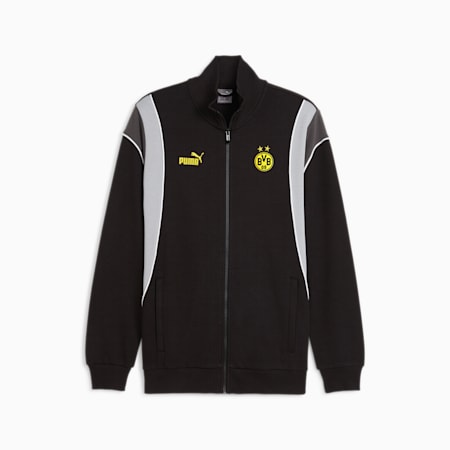 Kurtka dresowa Borussia Dortmund FtblArchive, PUMA Black-Cool Mid Gray, small