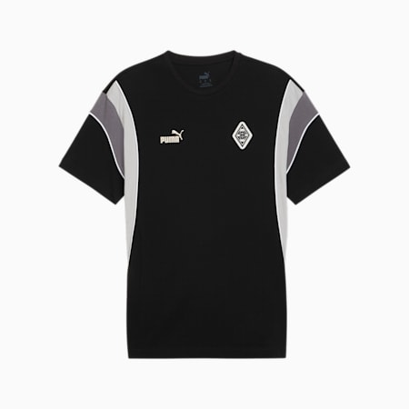 Borussia Mönchengladbach ftblArchive Fußball-T-Shirt Herren, PUMA Black-Ash Gray, small